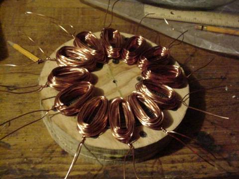  coils sittin' on the stator 