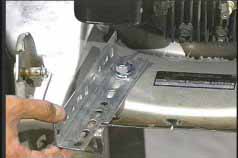 Mounting left bracket to deck