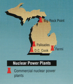 Nuclear Power Plants In Michigan Map Michigan Nuclear Threats